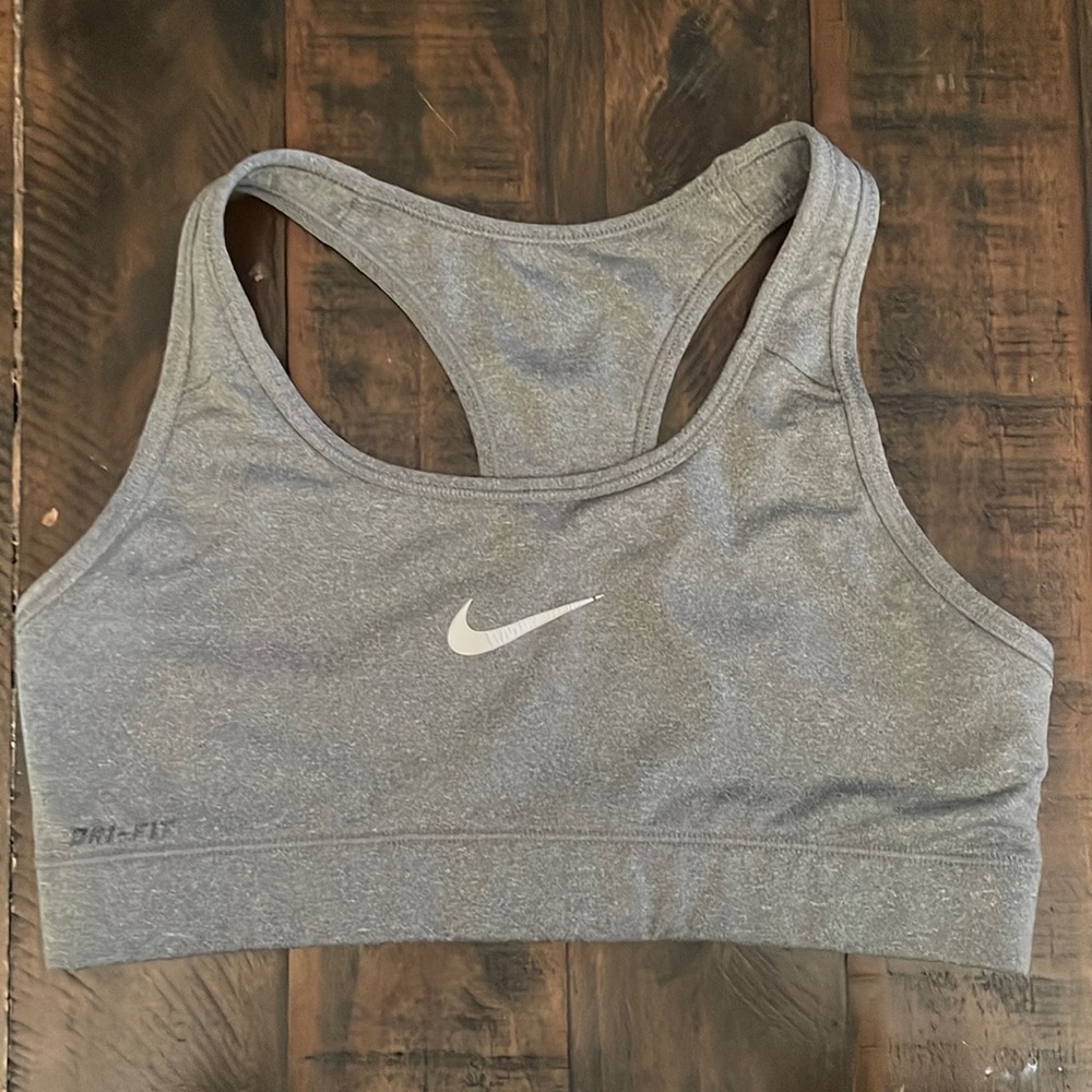 NIKE Dri-Fit sports bra grey size S GUC
